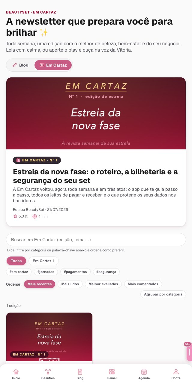 Em Cartaz, a revista semanal dentro do app